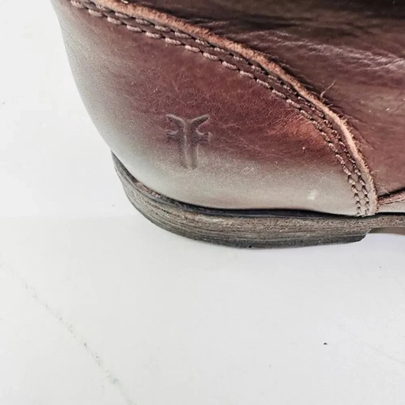 Vintage Frye Phillip Real Leather Buckle Riding Boots 3476844 Brown Womens 7B - Picture 4 of 8